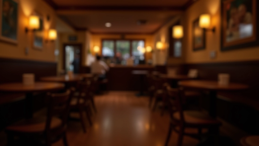 Interior view of Café da Graça with wooden tables, comfortable seating, and warm ambient lighting creating an inviting game night atmosphere